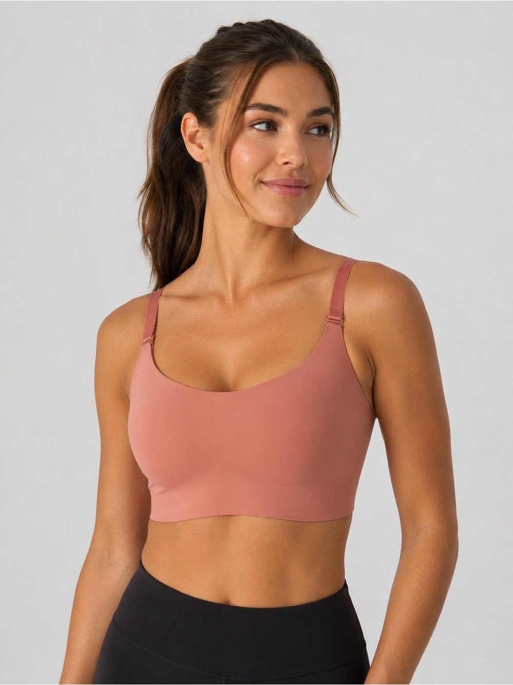 Knix Wireless Bliss Bra Dusty Rose Pink Size 8